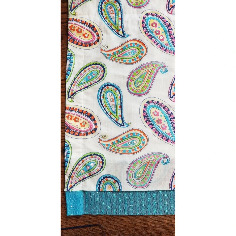 Window Valance 20x 90, multi color boho‎ paisley